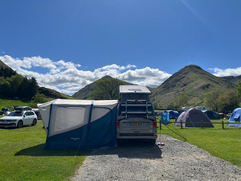 8m hard standing with awning