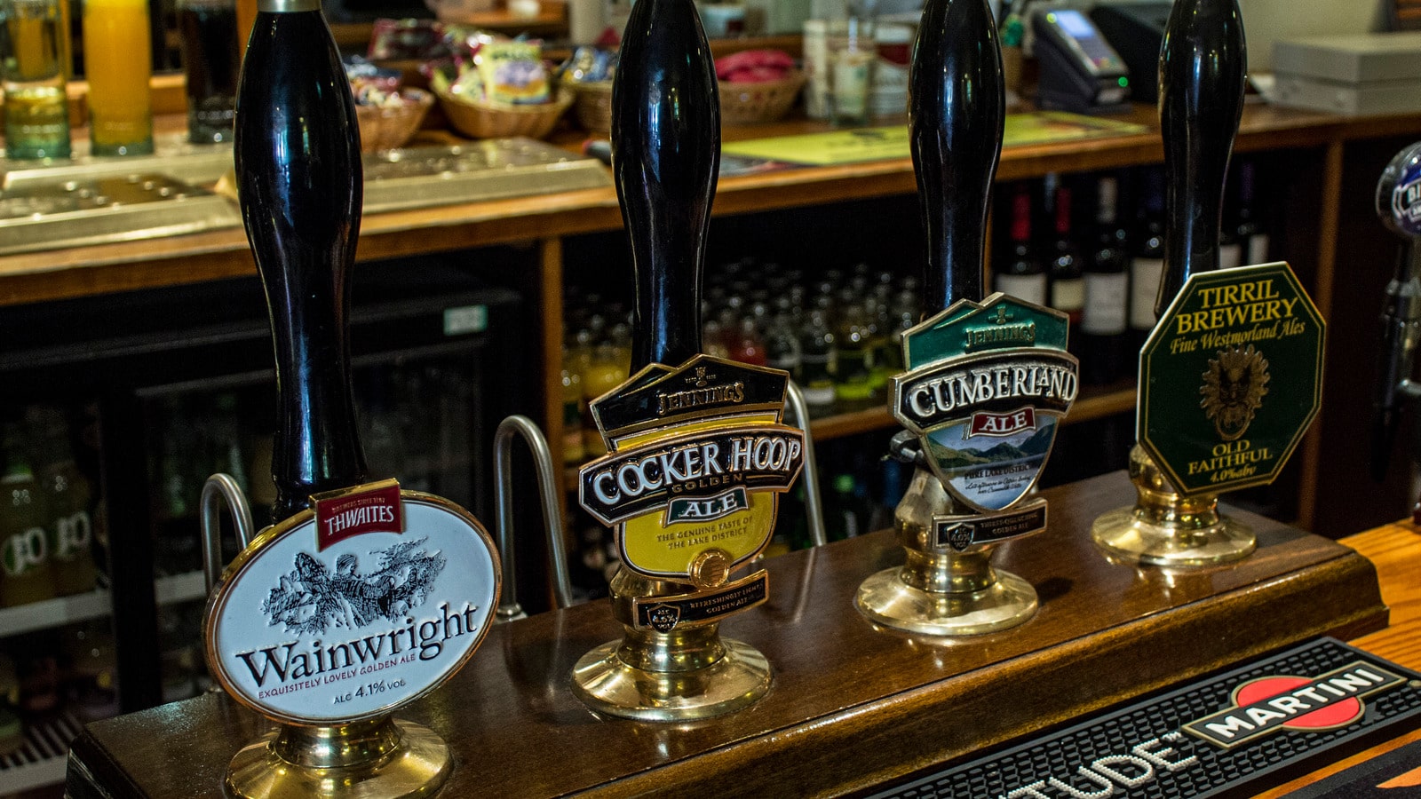 real ales on tap at the Brotherswater Inn