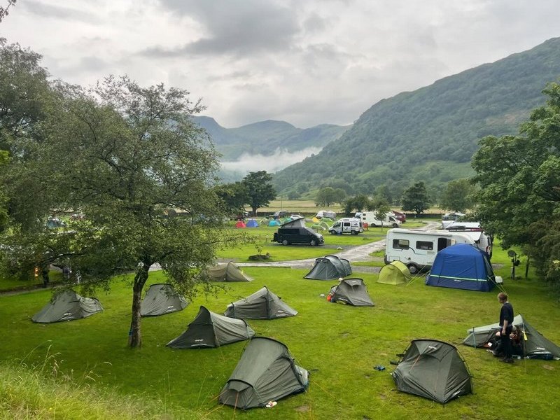 Duke of Edinburgh Awards group camping at Sykeside