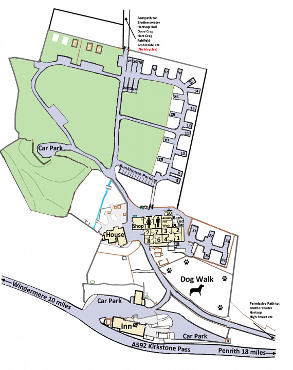 Sykeside Campsite site layout
